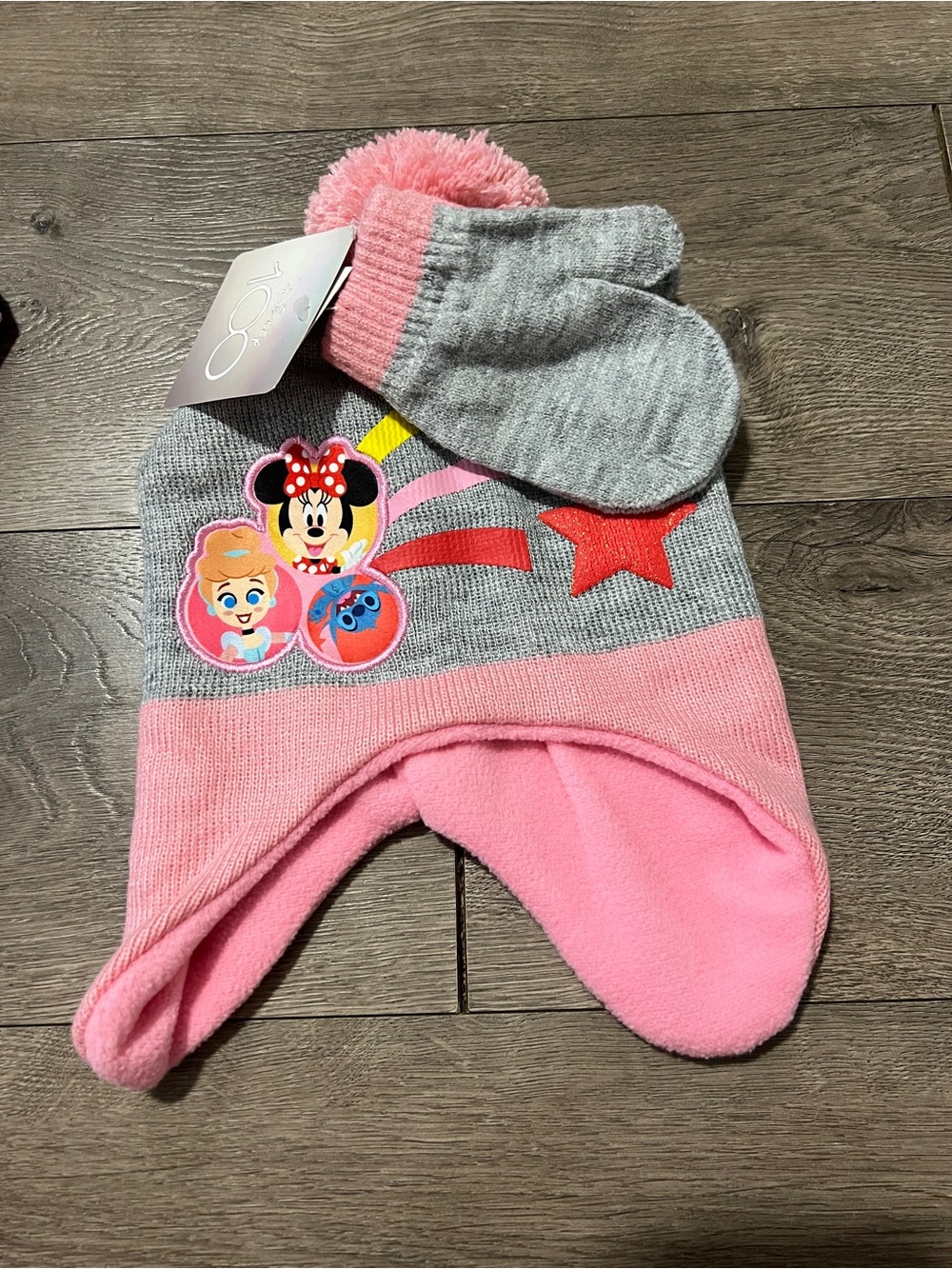 Disney Hat & Mitten Set Size 2T-4T New